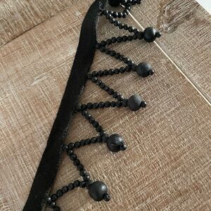 Elegant Black Beaded trim 6 yards